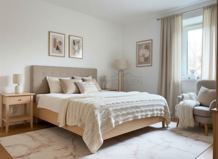 Schlafzimmer Top 2 - (KI generiert - Möblierungsvorschlag)
